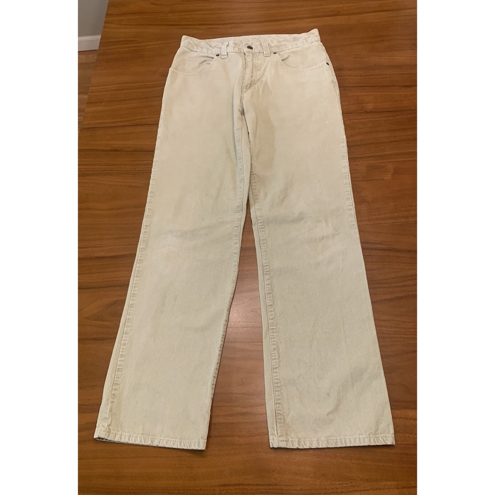 Patagonia Corduroy Pants Mens 30x31 Organic Cotton Beige Straight Gorpcore Cords - Picture 2 of 15